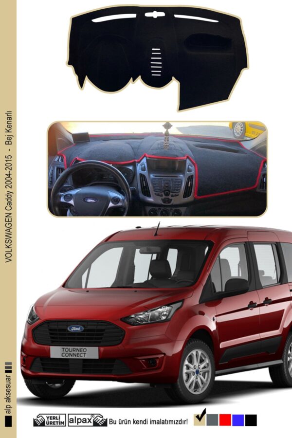 Ford Tourneo Connect 2013-2020 Modele Özel Torpido Koruma Halısı - Kenarı Bej