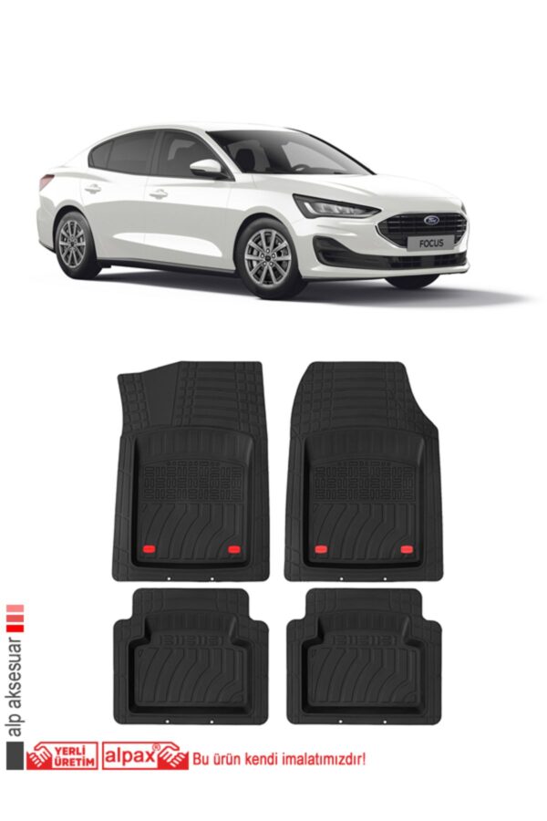 Ford Focus Paspas 2018-2025 Modellere Uyumlu Kesilebilir Özelliği Olan 4d Havuzlu Üniversal Paspas