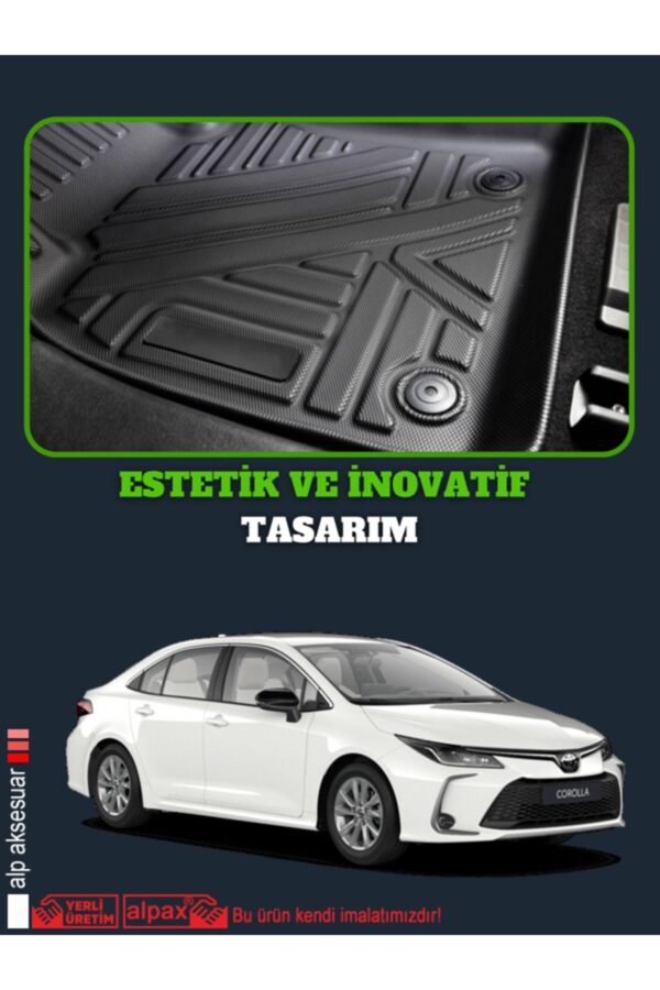 Toyota Corolla Paspas - 2019-2025 Arası Modellere Özel 4D Lüx Havuzlu Paspas Seti