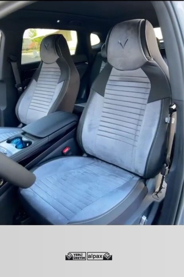 Fiat Egea Sedan Kasa Oto Koltuk Kılıfı Ultra Lüx - Gri Siyah