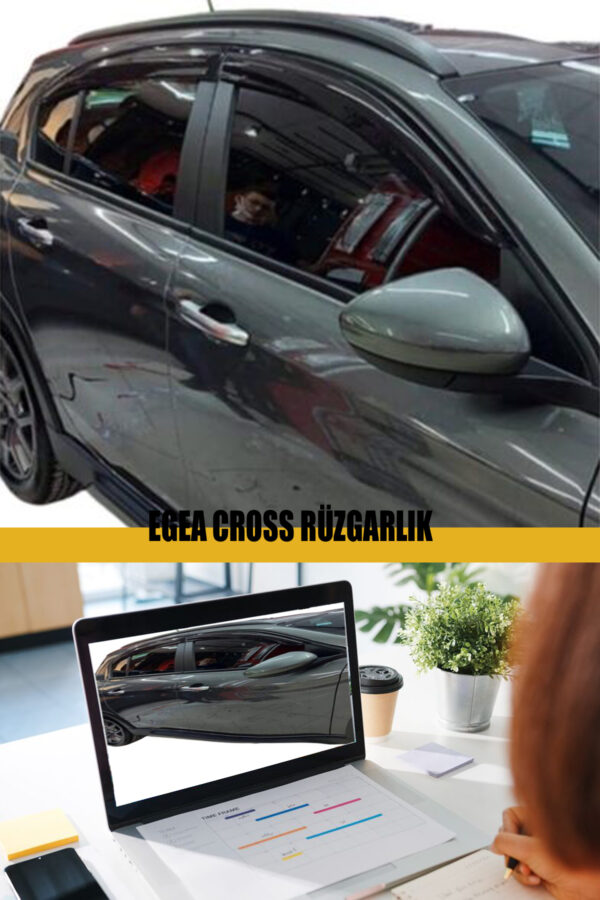 Fiat Egea Cross Tüm Modellerine Özel 4'lü Mügen Tip Cam Rüzgarlığı