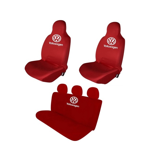 Volkswagen Amarok Penye Oto Koltuk Kılıfı - Marka Logo Baskılı - Lacivert