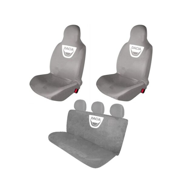 Diaca Sanders Penye Oto Koltuk Kılıfı - Marka Logo Baskılı - Gri