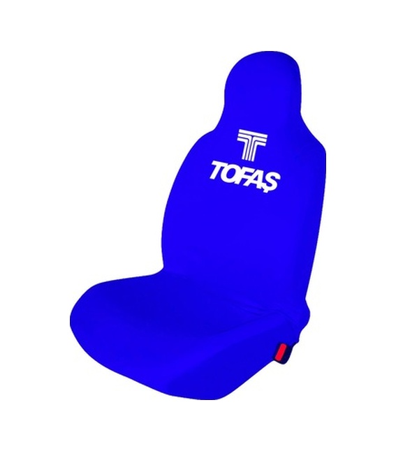 Tofaş Uyumlu Kartal Penye Oto Koltuk Kılıfı - Marka Logo Baskılı - Mavi